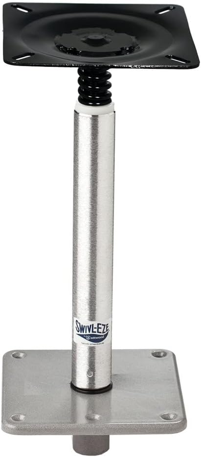 Attwood (ATTAA) attwood Swivl-Eze 075 Boat Seat Pedestal Package 97750-7, Satin, 11'