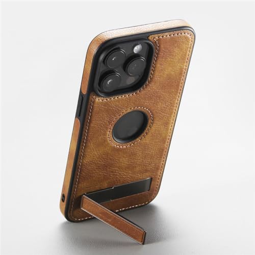 Coque iPhone 14 Pro Max Cuir PU Antichoc avec Support Pliable