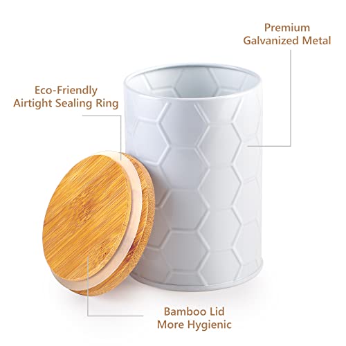 Kitchop Canisters For Kitchen Counter, Flour Storage Container, Brown Sugar Container With Lids Airtight, Kitchen Decor, White Canisters Sets Of 4 #TOP5
