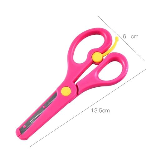 image for HIGHROCK 3Pcs Plastic Scissors for Kids, Safety Craft Scissors Handle 