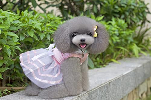 Clopon Dog Dress For Small Dog Girl Puppy Outfits Chihuahua Yorkies Clothes Skirt Puppy Dresses Princess Pet Costumes Pink S #TOP2