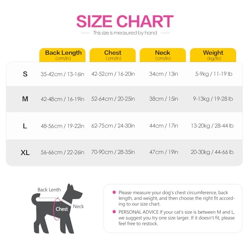 Elehui Kühlweste für Hunde, verdunstend, bequem, atmungsaktiv, kühlende Weste für Haustiere, Sommer-Sonnenschutz, Hundejacke mit reflektierenden Streifen für S, M und L (Rosa, L)