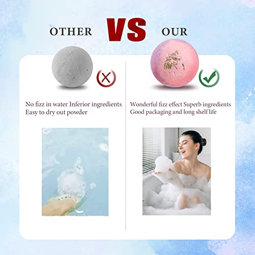 Beautifier Life Hemp Oil Bath Bombs Gift Set Natural Refreshing Bubble Bath Kit With 6 Relaxing Scents Made From Pure Essential Oil For Bubble And Spa Bath, Valentines Day Gifts (Set Of 12) #TOP4
