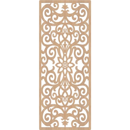 Image of 19 3 /8 inchW x 49 3 /8 inchH x 1 /4 inchT Buel Decorative Fretwork Wood Wall Panels, Hickory