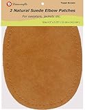 Fine Garment Suede Sew-On Elbow Patches 4.25 x 5.75 in 2/Pkg - Brown