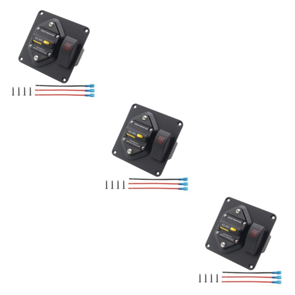 3 Set di Interruttore Automatico con Interruttore a bilanciere per Barca Interruttore da Pannello ON-off Interruttore Automatico con Interruttore a bilanciere per Barca Affidabile Sicuro 300A