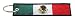 Luso Mexico Flag Key Chain, 100% Embroidered