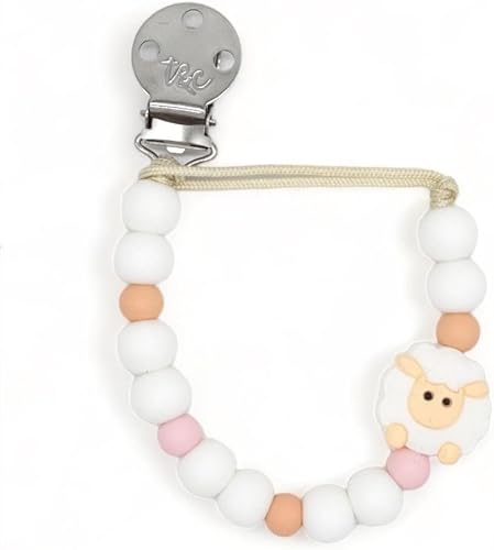 T&C Muncher Pacifier Clip - Farm Animals/BAA BAA