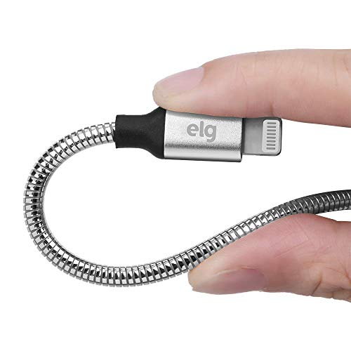 Cabo Apple Lightning, Conector em alumínio, para sincronização / recarga, 1 M, Elg, INX810SL, Prata