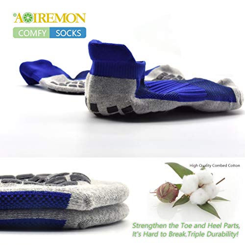 Aoiremon 3 Pairs Non Slip Hospital Socks, Anti Slip Non Skid Slipper Hospital Socks With Grips For Adults Men Women Elderly #TOP4
