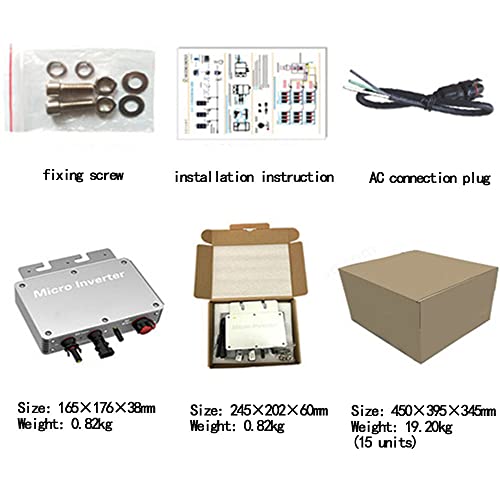 Inversor Conectado à Rede Solar, 350w Ip67 à Prova D'água Identificação Automática Micro-inversor D