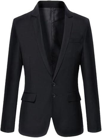 Men Blazer Solid Color Slim Fit Suit Jacket Casual Blazers Long Sleeve Coat Tops V-Neck