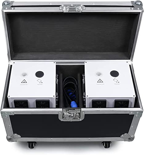 600W Stage Machine Equipment With Wireless Remote Control Height 3-16.5Ft For Wedding, Dj, Stage, Show, Parties (Machine Only) -White 2 Pcs+Case #TOP1