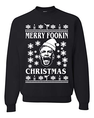 Freedomtees Merry Fookin Christmas McGregor Ugly Christmas Sweater Unisex Sweatshirt
