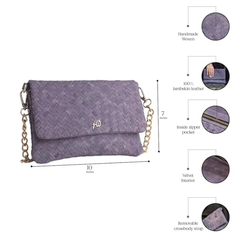 Image of Jild Hobo Style Woven Bag for Women - Soft Handmade Genuine Leather Work Tote Bag - Cross Body Womens Purse