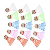 GANAZONO 30 Pezzi Volani da Badminton Colorati per Testa Grande Leggera in Schiuma e Plastica Resistenti per Indoor e Outdoor Accessori Sportivi per Principianti e attività Familiari