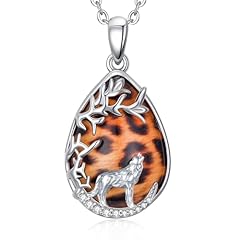 Teardrop Wolf Leopard Necklace