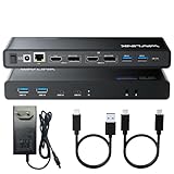 Station d'accueil USB-C pour deux écrans : la plupart des stations d'accueil peuvent étendre deux écrans Windows. Comment cela fonctionne-t-il avec Mac OS ? Choisissez bien sûr des produits avec puce DisplayLink. Par exemple, cette station d'accueil WAVLINK peut étendre deux moniteurs Mac avec une résolution 4K à 60 Hz. C'est votre station d'accueil Mac OS