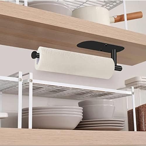 Kitchen Roll Holder Black, Stainless Steel Paper Towel Holder for