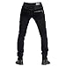 Takuey Biker Jeans for Men Motorcycle Riding Pants Reinforce with Aramid Protection Lining (L(32)=Waist 34.5