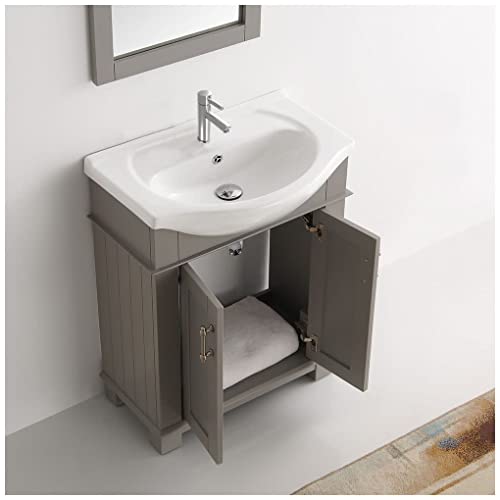 Fresca Hartford 30" White Traditional Bathroom Vanity With Sink Combo (Faucet Not Included) #TOP2