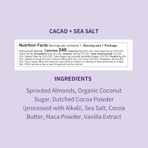 Image of Daily Crunch Sprouted Almonds, Cocao & Sea Salt, 1.5 oz Bags, 8 Pack
