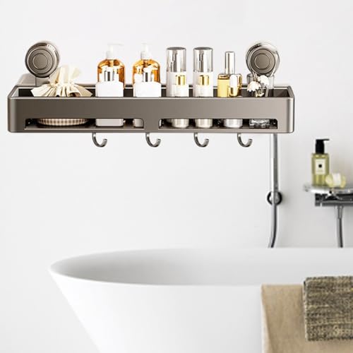 Étagère de douche à ventouses support mural sans perçage pour serviettes
