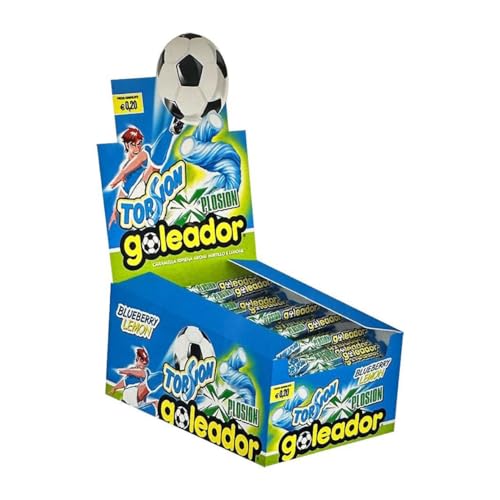 Caramelle Ripiene Xplosion Torsion Goleador Mirtillo E Limone Box Da 150 Pz