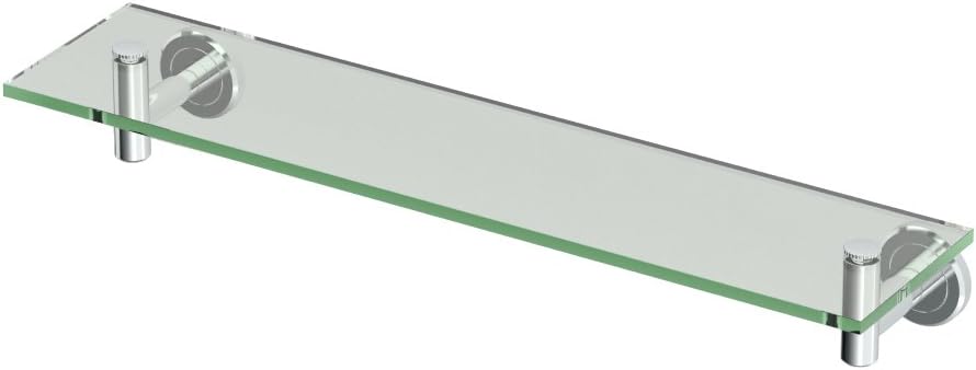New Deal Gatco 4246 Latitude II Glass Shelf, Chrome,Medium Super Brands Gatco 4246 Latitude II Glass Shelf, Chrome,Medium