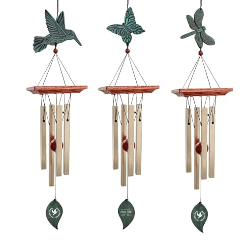 Image of ASTARIN Memorial Custom Wind Chimes for Loss of Loved One, Wind Chimes for Patio Yard Decor, 24'' (Condolences-7)