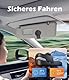 ALAFLY Magnetische Auto-Sonnenblenden Halterung Metall für OOONO CO-Driver NO2, Integrierte Magnet & Rutschfester Lederclip, Einfach zu Montieren für alle Auto-Sonnenblenden