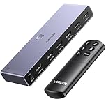 UGREEN 8K@60Hz HDMI Switch 5 In 1 Out, 4K@120Hz HDMI 2.1 Switcher with Power Adapter Support HDR10+ 3D HDCP 2.3 CEC Hdmi Splitter Compatible with PS5/4, Xbox, Laptop