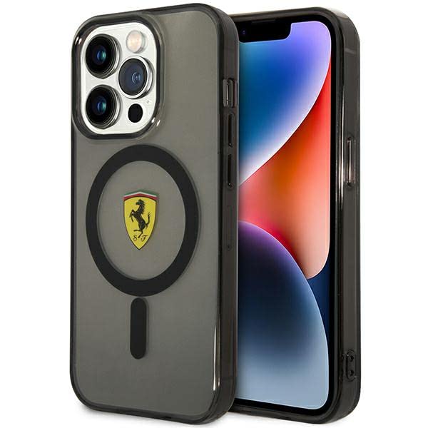 Ferrari FEHMP14XURKK Coque rigide pour iPhone 14 Pro Max 6,7" Noir translucide