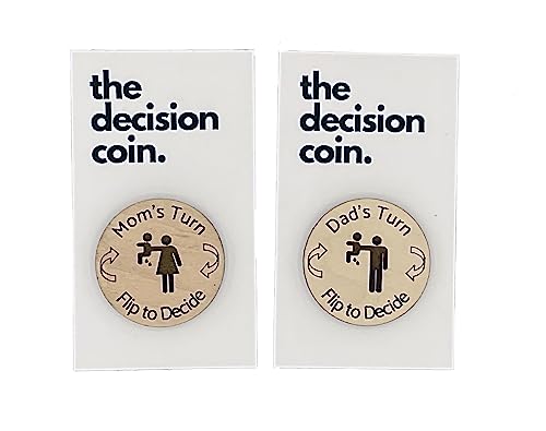Image of New Parent Decision Maker Coin | New Mom | New Dad | Baby Shower Gift | Couples | Flip Coin