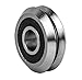 Jeremywell 20 PCS RM2-2RS 3/8 inch V Groove Roller Bearing Rubber Sealed Line Track