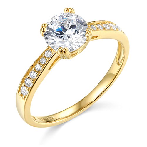 14k Yellow OR White Gold Solid Wedding Engagement Ring