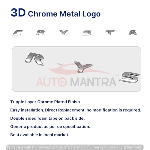 Image of Crysta Self Adhesive | Metal Sticker Logo Badge 3D Emblem Car Sticker