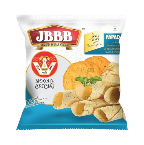 Image of JBBB Moong Special Plain Papad - 400g | Rich in Traditional Indian Taste, Aroma & Flavour | Home Made, Healthy & Tasty Snacks | Ideal for Lunch, Dinner & Festivals(Pack of 1)