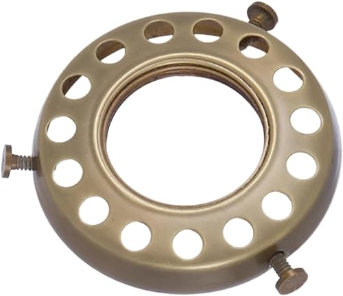 Image of Uno-Type 2 1 /4 inch Shade Holder in Solid Brass - Fits Lip Fitter Shades - Screw-On Lamp Shade Adapter - Antique Brass Finish by A29