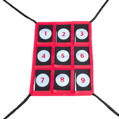 Pitching Target Strike Zone   PVC/Oxford Cloth 27.17x20.87 In | Baseball Softball Hitting Practice,Numbered 9 Hole Pitching Trainers | For Hitting Throwing Practice Outdoor Backyard Field Kids Players