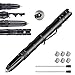 tactical survival pen,OUMAX Professional Defender pen with Tungsten Steel Glass Breaker,Wrench,Screwdriver,1Inch ruler,Bottle Opener, BallPoint Pen and Flash Light, Free Refills (2-Pack) Batteries