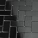 SpeedTiles Caltrop Trendy Herringbone Metal Tiles for Kitchen Backsplash, Fireplace, Interior Wall - 3X Faster Peel & Stick Installation with No Mortar, No Grout - Black Stainless Steel - Sample
