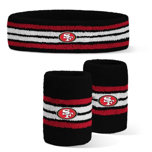 Image of For Bare Feet NFL Officially Licensed Team Logo Headband & Wristband Combo Pack Team Color OSFM