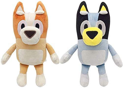 yuailiur 2 Piezas De Dibujos Animados Anime Bluey Y Bingo De Peluche De Juguete Suave Y Lindo Animal De Peluche De Muñeca De Juguete para Niños Juguete de Peluche