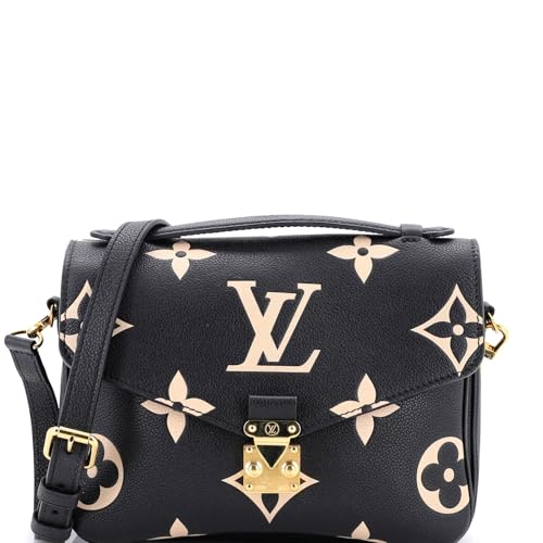 Louis Vuitton, Pre-Loved Pochette Metis Bicolor Monogram Empreinte Giant, Black