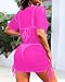 Pinup Fashion Sheer Coverups Women Mesh Swimsuit Coverup Hot Pink See Through Bathing Suit Dress S-XL