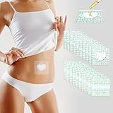 wegreeco 45Pcs Castor Oil Patches for Belly Button, PU Film Transparent Castor Oil Pack Wrap Disposable, Self-Adhesive Highly Absorbent Belly Button Cover, No Wash Portable Anti-Leakage (No Oil)