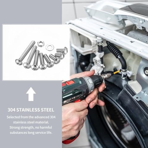 1630 Stk Innensechskant Schrauben Muttern Set, M2 M3 M4 M5 Schrauben Set, Linsenkopf Sechskantschrauben mit Muttern Set, Gewindeschrauben Set mit Unterlegscheiben, Maschinenschrauben Sortiment Kit