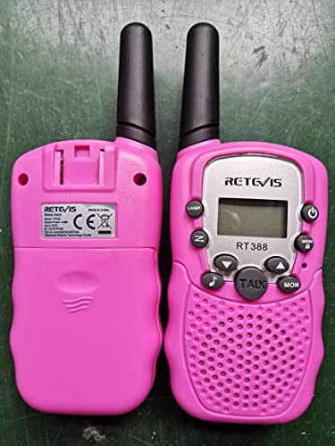 Retevis Rt-388 Kids Walkie Talkies, Toys Gifts For 5-13 Year Old Girls Boys, Walkie Talkies For Kids 22 Ch Flashlight, Long Range Easy To Use, Birthday Holiday Camping Outdoors(Pink,2 Pack) #TOP6