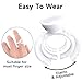 G2PLUS 100PCS Disposable Plastic Nail Art Tattoo Glue Rings Holder, Eyelash Extension Rings, Adhesive Pigment Holders Finger Hand Beauty Tools (White)